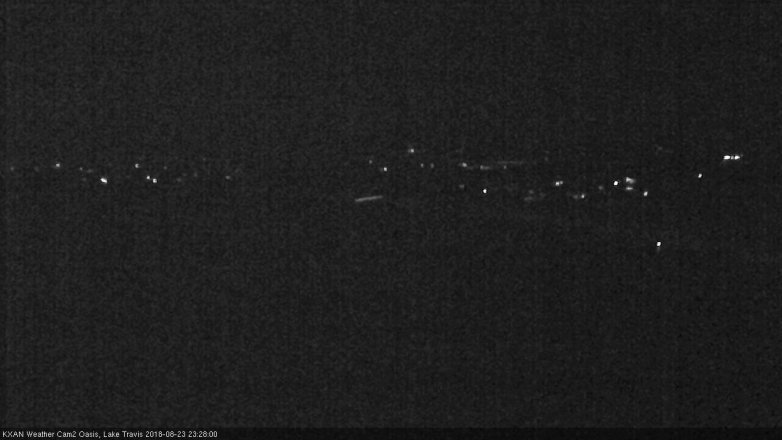 Lake Travis webcam, August 23, 2018 10:30 PM CT