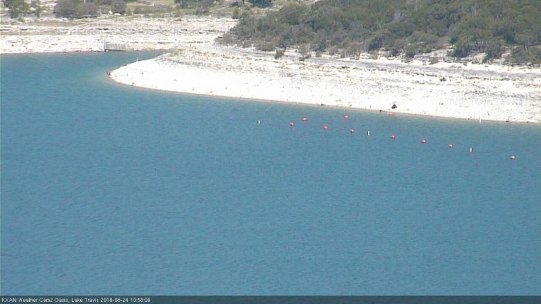 Lake Travis webcam, August 24, 2018 10:00 AM CT
