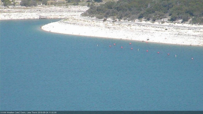 Lake Travis webcam, August 24, 2018 10:05 AM CT