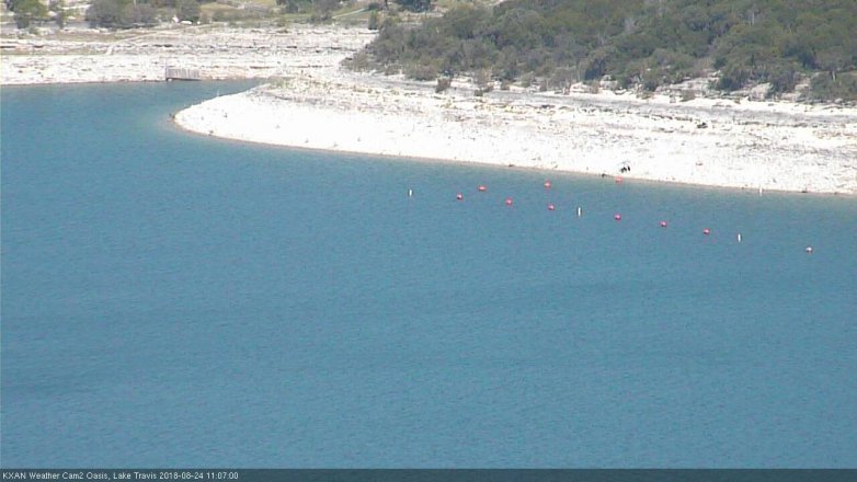 Lake Travis webcam, August 24, 2018 10:10 AM CT