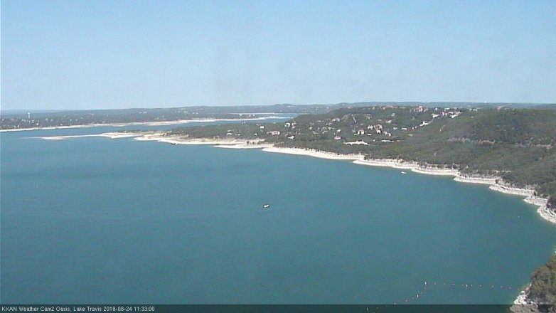 Lake Travis webcam, August 24, 2018 10:35 AM CT