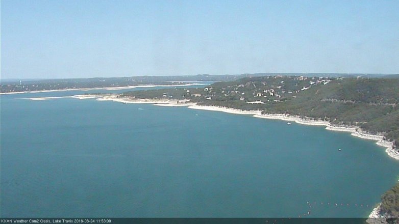 Lake Travis webcam, August 24, 2018 10:55 AM CT