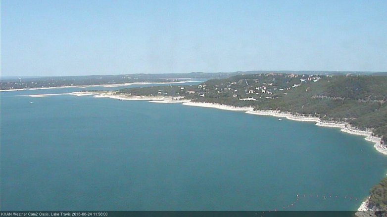 Lake Travis webcam, August 24, 2018 11:00 AM CT
