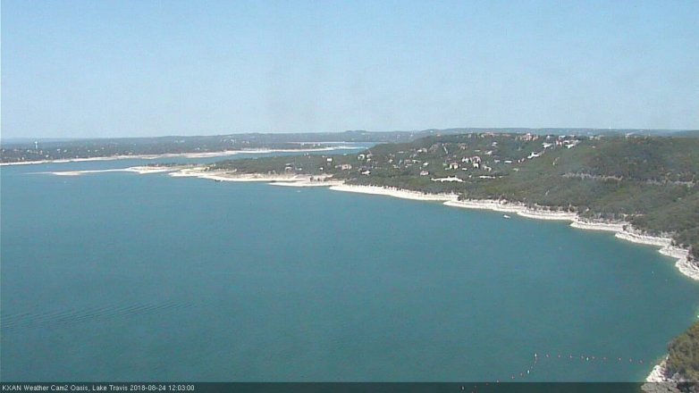 Lake Travis webcam, August 24, 2018 11:05 AM CT
