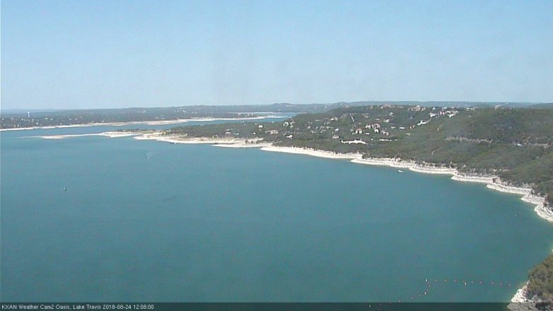 Lake Travis webcam, August 24, 2018 11:10 AM CT