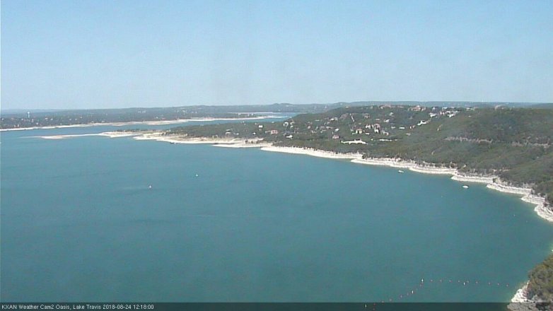Lake Travis webcam, August 24, 2018 11:20 AM CT