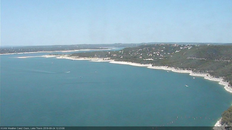 Lake Travis webcam, August 24, 2018 11:25 AM CT