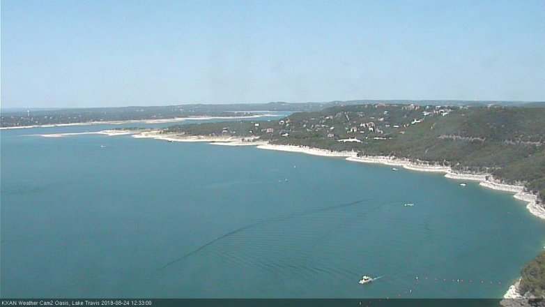 Lake Travis webcam, August 24, 2018 11:35 AM CT