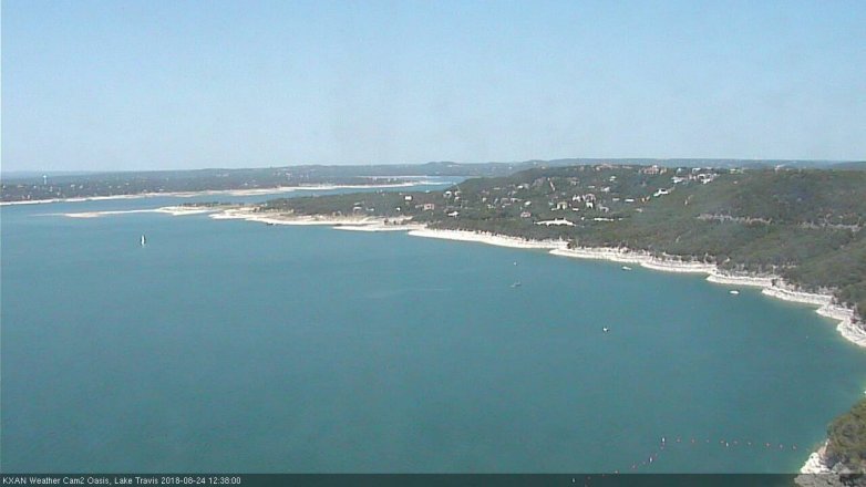 Lake Travis webcam, August 24, 2018 11:40 AM CT