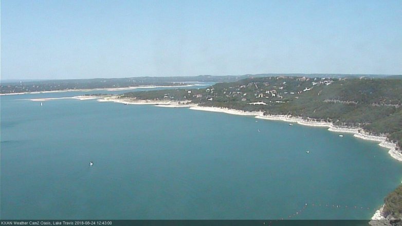 Lake Travis webcam, August 24, 2018 11:45 AM CT