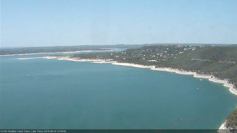 Lake Travis webcam, August 24, 2018 11:50 AM CT