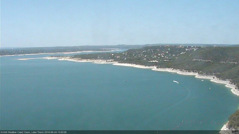 Lake Travis webcam, August 24, 2018 12:05 PM CT