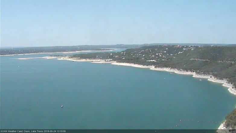 Lake Travis webcam, August 24, 2018 12:20 PM CT