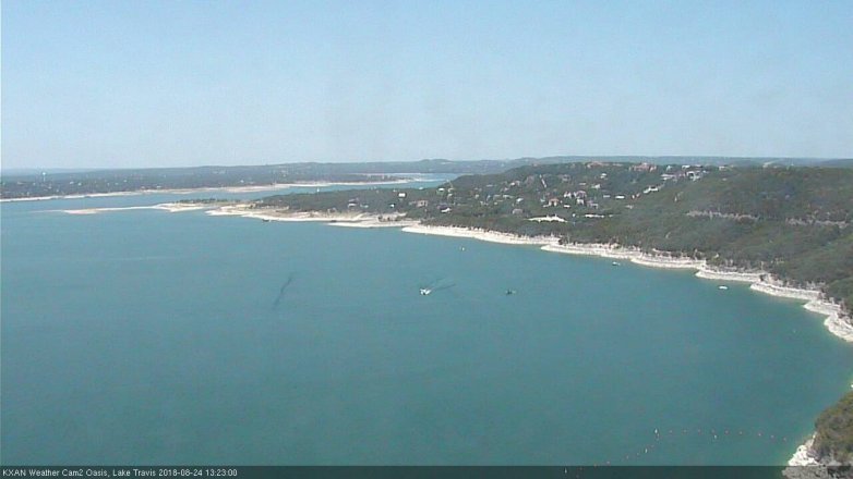 Lake Travis webcam, August 24, 2018 12:25 PM CT