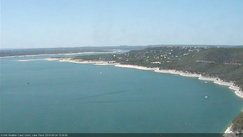 Lake Travis webcam, August 24, 2018 12:40 PM CT