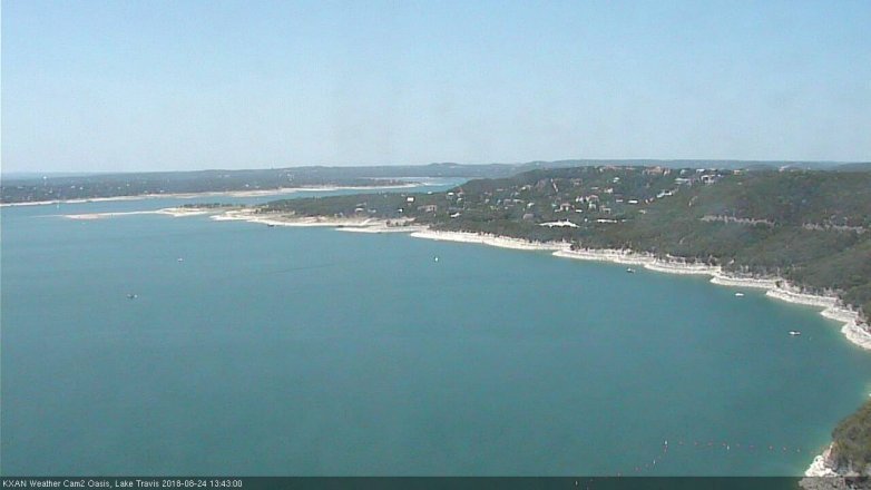 Lake Travis webcam, August 24, 2018 12:45 PM CT