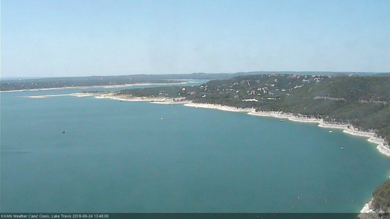 Lake Travis webcam, August 24, 2018 12:50 PM CT