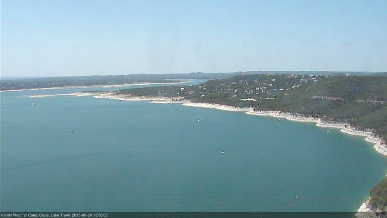 Lake Travis webcam, August 24, 2018 1:00 PM CT