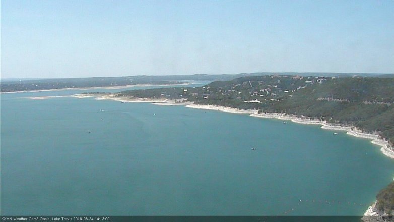 Lake Travis webcam, August 24, 2018 1:15 PM CT