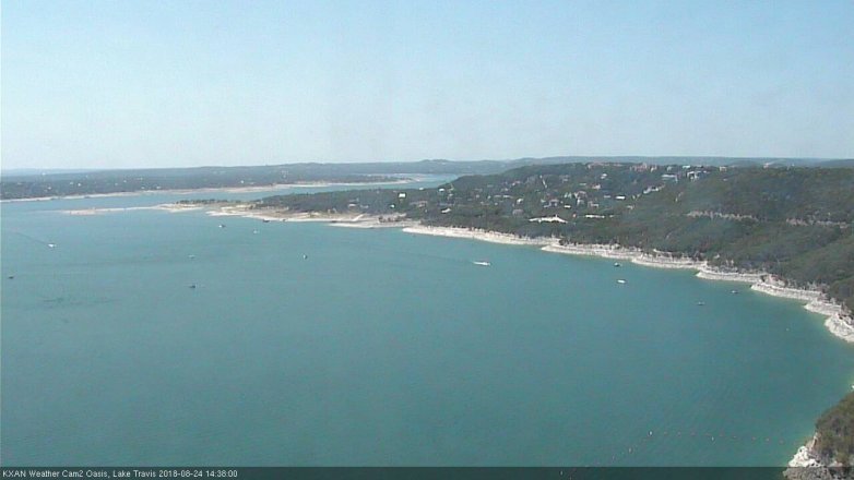 Lake Travis webcam, August 24, 2018 1:40 PM CT
