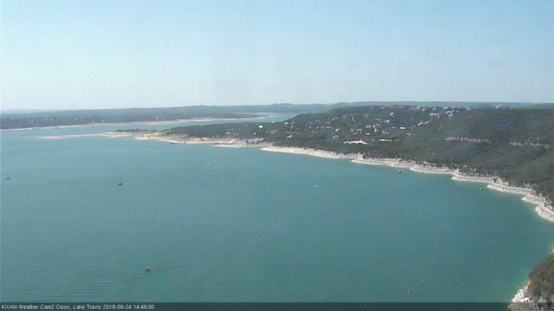 Lake Travis webcam, August 24, 2018 1:50 PM CT