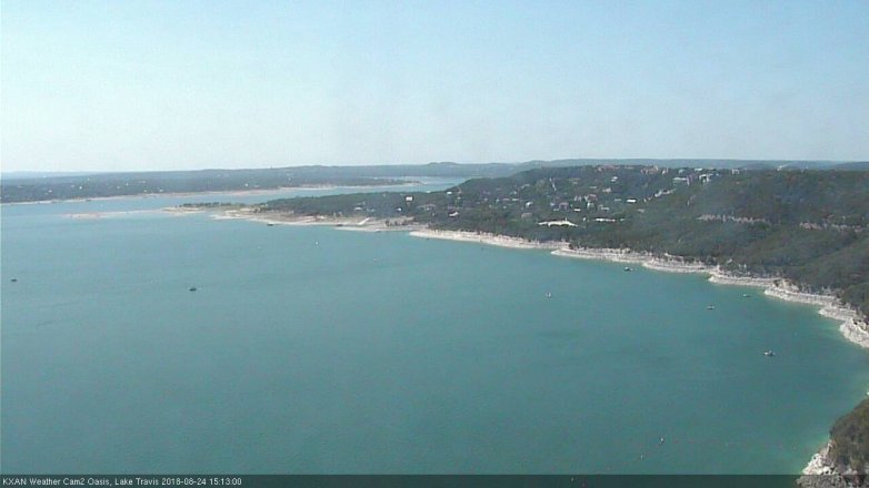 Lake Travis webcam, August 24, 2018 2:15 PM CT