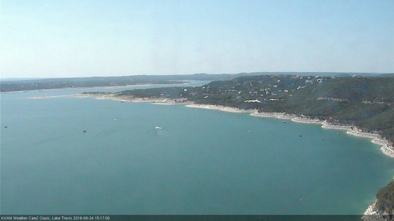 Lake Travis webcam, August 24, 2018 2:20 PM CT