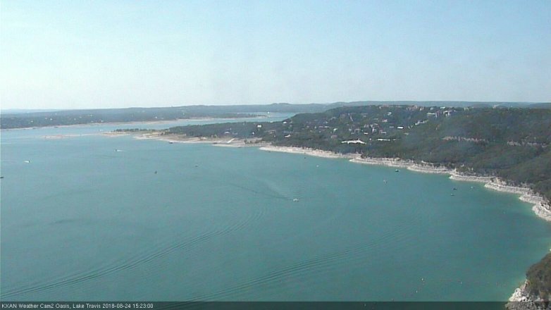 Lake Travis webcam, August 24, 2018 2:25 PM CT