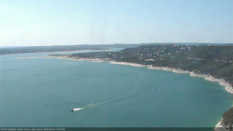 Lake Travis webcam, August 24, 2018 2:30 PM CT