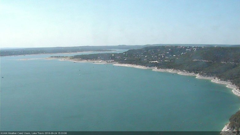 Lake Travis webcam, August 24, 2018 2:35 PM CT