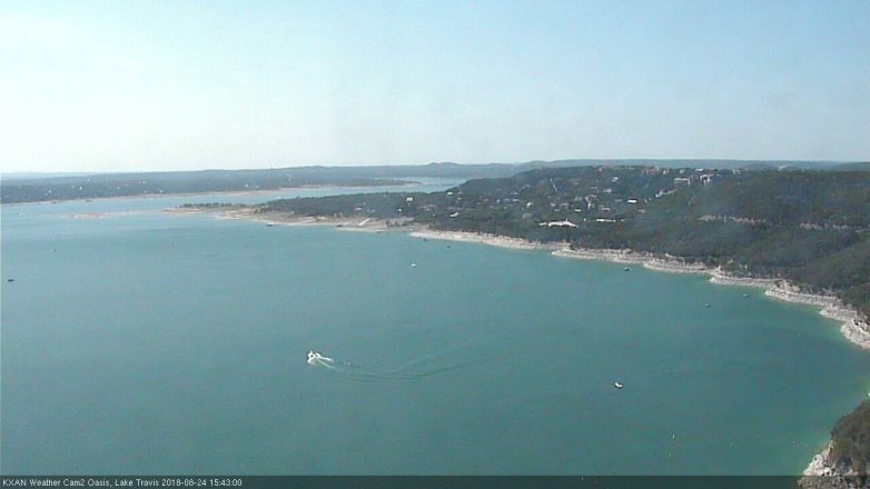 Lake Travis webcam, August 24, 2018 2:45 PM CT