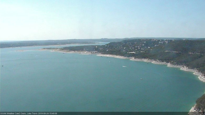 Lake Travis webcam, August 24, 2018 2:50 PM CT