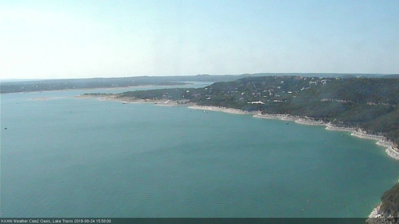 Lake Travis webcam, August 24, 2018 3:00 PM CT