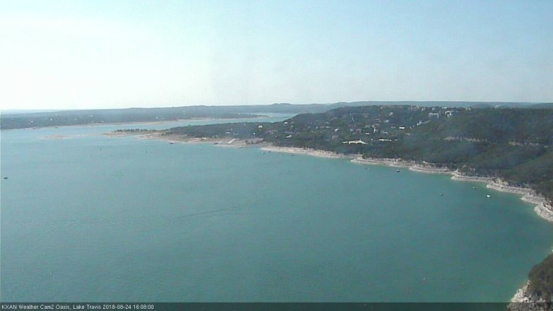 Lake Travis webcam, August 24, 2018 3:10 PM CT