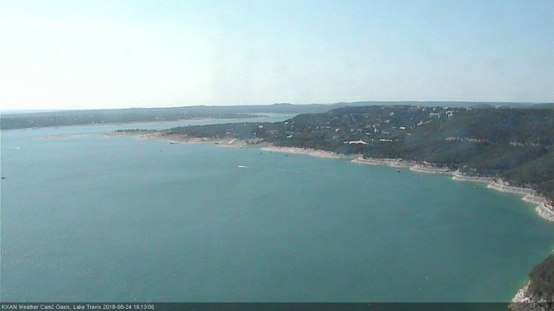 Lake Travis webcam, August 24, 2018 3:15 PM CT