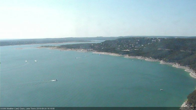 Lake Travis webcam, August 24, 2018 3:20 PM CT