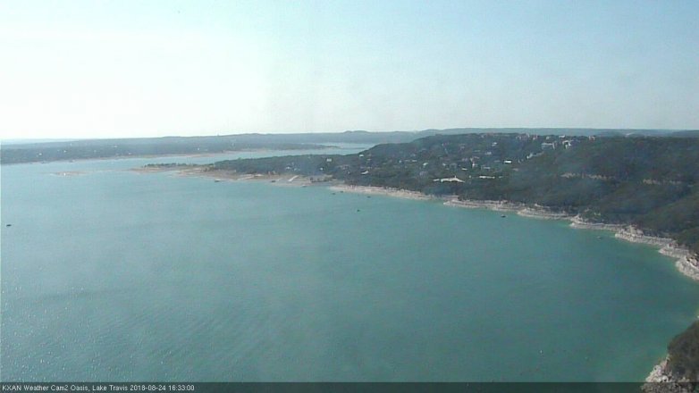 Lake Travis webcam, August 24, 2018 3:35 PM CT
