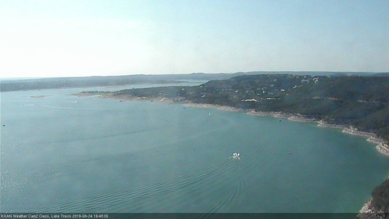 Lake Travis webcam, August 24, 2018 3:50 PM CT