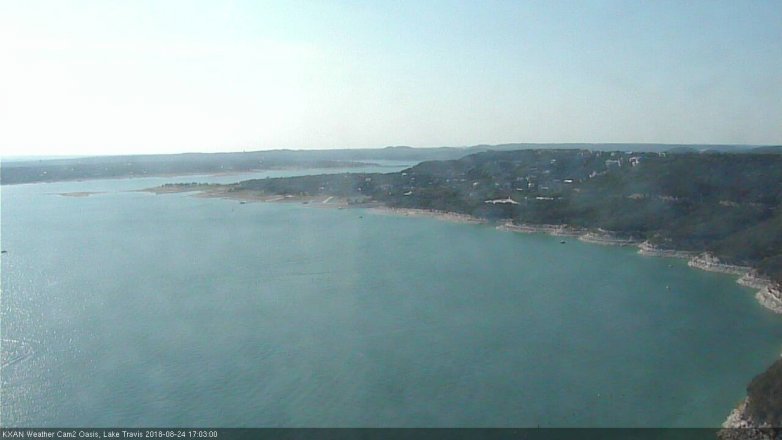 Lake Travis webcam, August 24, 2018 4:05 PM CT