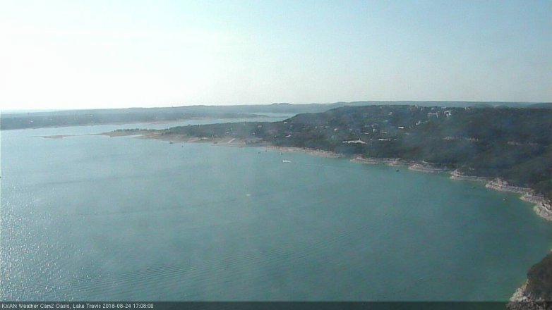 Lake Travis webcam, August 24, 2018 4:10 PM CT