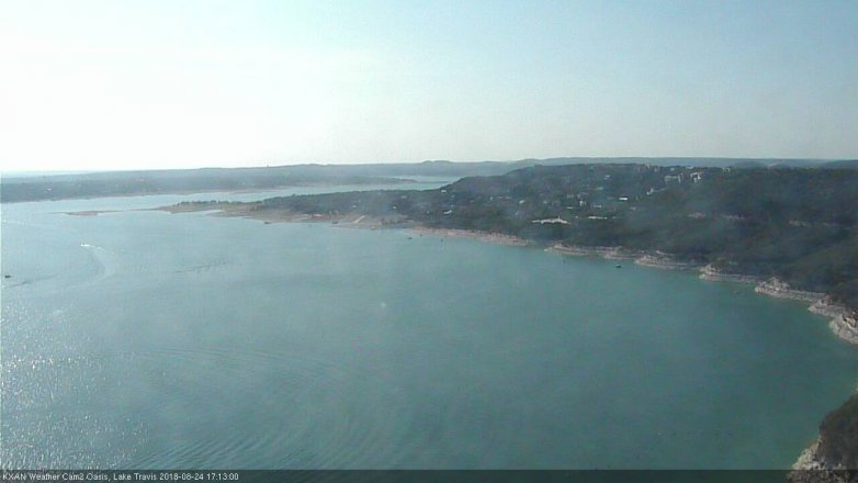 Lake Travis webcam, August 24, 2018 4:15 PM CT