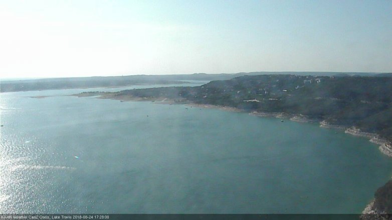 Lake Travis webcam, August 24, 2018 4:30 PM CT