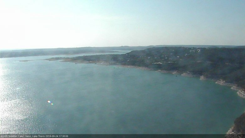 Lake Travis webcam, August 24, 2018 4:40 PM CT
