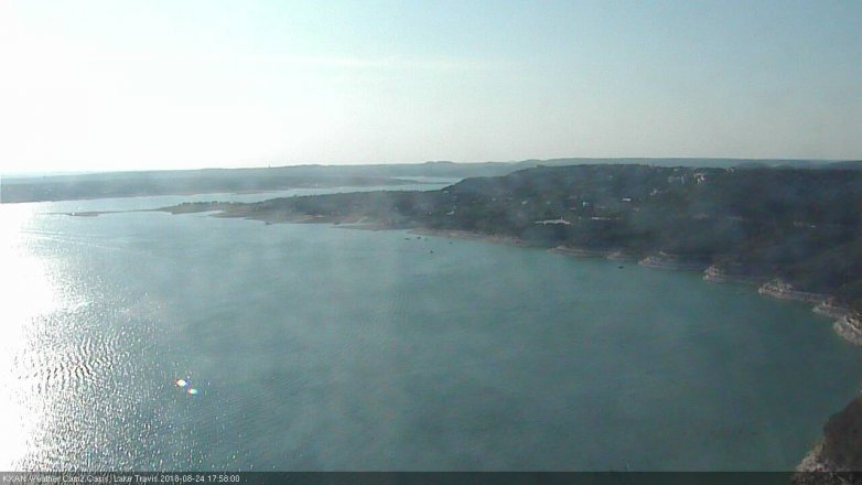 Lake Travis webcam, August 24, 2018 5:00 PM CT