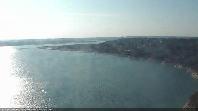 Lake Travis webcam, August 24, 2018 5:10 PM CT