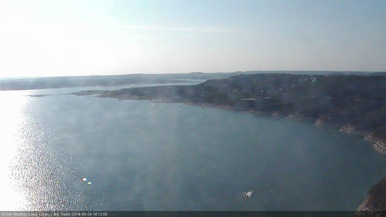 Lake Travis webcam, August 24, 2018 5:15 PM CT