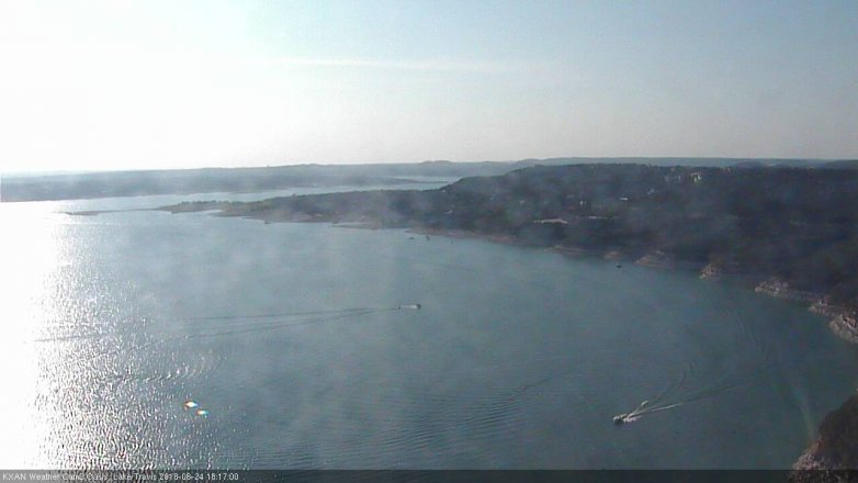 Lake Travis webcam, August 24, 2018 5:20 PM CT