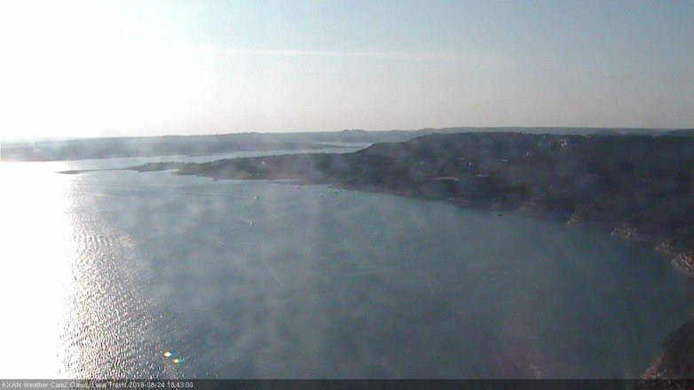 Lake Travis webcam, August 24, 2018 5:45 PM CT