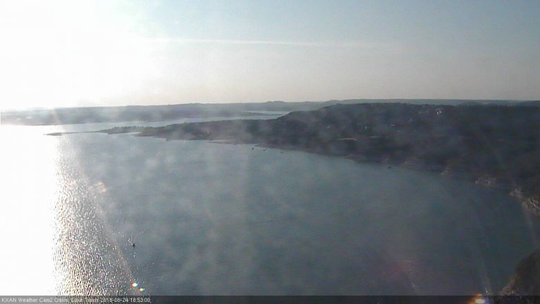 Lake Travis webcam, August 24, 2018 5:55 PM CT