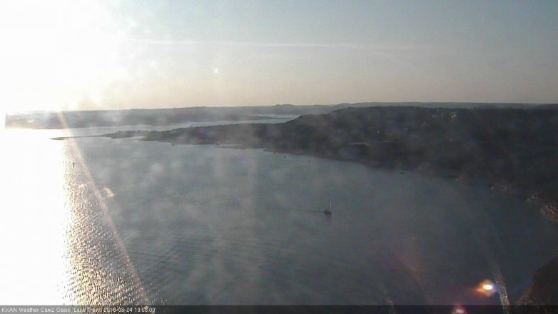 Lake Travis webcam, August 24, 2018 6:10 PM CT